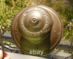 Railroad Lantern DW&P Ry Duluth Winnipeg & Pacific Star Headlight Co. Red Globe