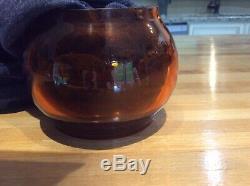 Railroad Lantern Globe B & A Etched Amber Globe