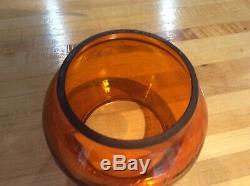 Railroad Lantern Globe B & A Etched Amber Globe