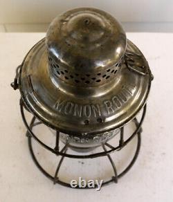 Railroad Lantern Handlan MONON ROUTE Clear Cast Globe CI&L RR