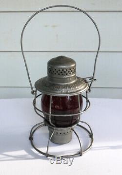 Railroad Lantern MONON ROUTE Handlan TOB Red Etched Globe Superb Condition