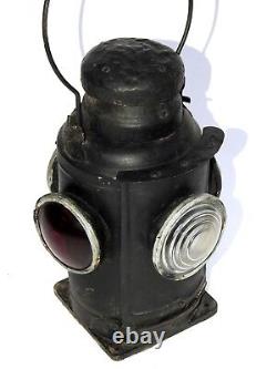 Railroad Lantern Vintage Adlake Sty Antique Indian Rail Lamp Switch 4 Way Signal