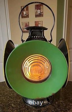 Railroad Lantern Vintage Adlake Style Switch 4 Way Signal ELECTRIFIED Nice