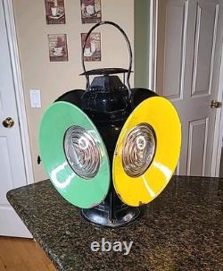 Railroad Lantern Vintage Adlake Style Switch 4 Way Signal ELECTRIFIED Nice
