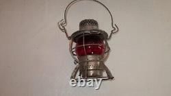 Railroad Lantern Vintage Antique Train Oil Lamp Dressel NJ Arlington Nice Con