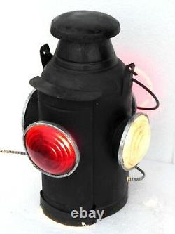 Railroad Lantern Vintage Light Electric Antique Lamp Switch 4 Way Signal Indian