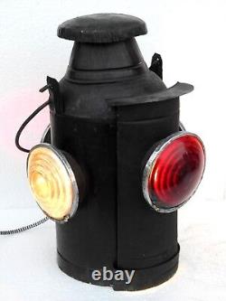 Railroad Lantern Vintage Light Electric Antique Lamp Switch 4 Way Signal Indian