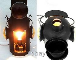 Railroad Lantern Vintage Light Electric Antique Lamp Switch 4 Way Signal Indian