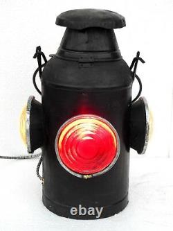 Railroad Lantern Vintage Light Electric Antique Lamp Switch 4 Way Signal Indian