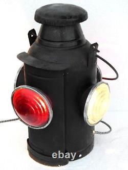 Railroad Lantern Vintage Light Electric Antique Lamp Switch 4 Way Signal Indian