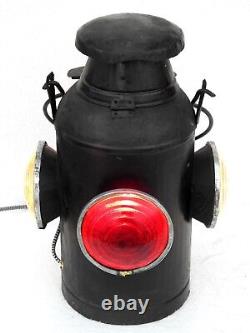 Railroad Lantern Vintage Light Electric Antique Lamp Switch 4 Way Signal Indian