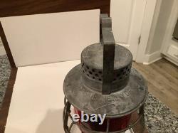 Railroad Red Globe Dietz Railway Lantern New York Globe And Lantern Dietz