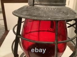 Railroad Red Globe Dietz Railway Lantern New York Globe And Lantern Dietz