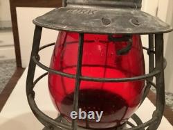 Railroad Red Globe Dietz Railway Lantern New York Globe And Lantern Dietz