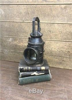 Railroad Signal Lantern, Train Railroad Lamp, Green Red Lens, Industrial Decor