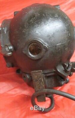 Railroad Steam Locomotive Marker Light 1920's Heavy Japanned Cast Iron Wow