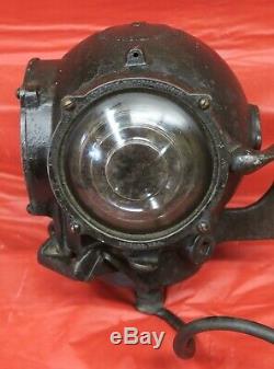 Railroad Steam Locomotive Marker Light 1920's Heavy Japanned Cast Iron Wow