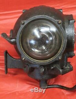 Railroad Steam Locomotive Marker Light 1920's Heavy Japanned Cast Iron Wow