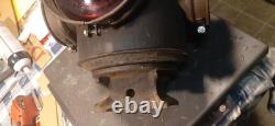Railroad Switch Lantern, Milwaukee Road, Complete, NICE! Wrapped Pyrex Chimney