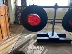 Railroad Train Crossing Red Signal Light. Wired To Light Up