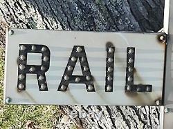 Railroad Train Crossing Signal Sign, RR Crossbuck Sign, with Marble Letters