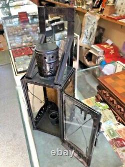 Railway lantern under a candle in 1953 black, original of the USSR