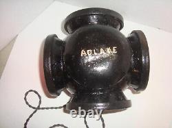 Rare 4 Way ADLAKE Thick Glass Cataphote Cat Eye Railroad Switch Lantern Lamp