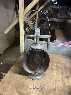 Rare Acme Inspection Lamp PRR Pennsylvania Railroad RR Oil Lantern Red Globe