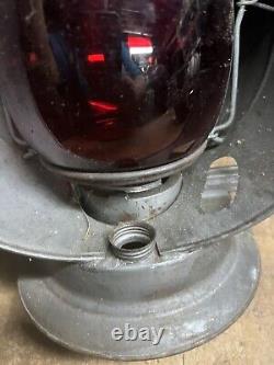 Rare Acme Inspection Lamp PRR Pennsylvania Railroad RR Oil Lantern Red Globe