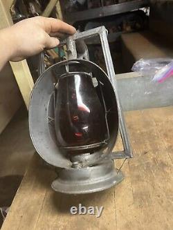 Rare Acme Inspection Lamp PRR Pennsylvania Railroad RR Oil Lantern Red Globe