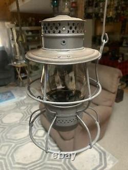 Rare Adlake Reliable WW1 Railroad Lantern & High Speed Macbeth U. S. A. Globe Mint