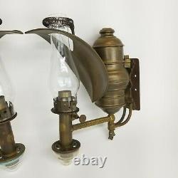 Rare Antique Adams & Westlake Company Makers Railroad Wall Mount Oil Lanterns