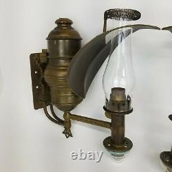 Rare Antique Adams & Westlake Company Makers Railroad Wall Mount Oil Lanterns