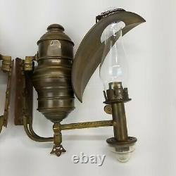 Rare Antique Adams & Westlake Company Makers Railroad Wall Mount Oil Lanterns