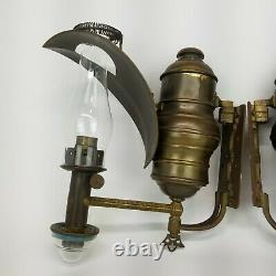 Rare Antique Adams & Westlake Company Makers Railroad Wall Mount Oil Lanterns