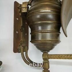 Rare Antique Adams & Westlake Company Makers Railroad Wall Mount Oil Lanterns