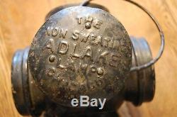 Rare Antique Adlake Non-Sweating Lamp Railroad Switchmans Signal Lantern Chicago