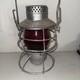 Rare Antique Kero Adlake Railroad Lantern, El, Red Glass, Fire On Wick