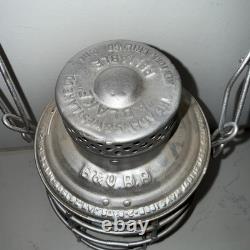 Rare Antique Kero Adlake Railroad Lantern, El, Red Glass, Fire On Wick