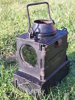 Rare Antique London & South Western Railway Signal/Handlamp Welch F Oil Lamp