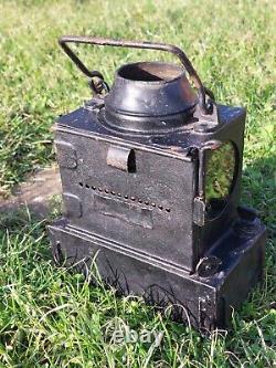 Rare Antique London & South Western Railway Signal/Handlamp Welch F Oil Lamp