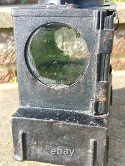 Rare Antique London & South Western Railway Signal/Handlamp Welch F Oil Lamp