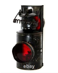 Rare Antique Railroad Crossing Lantern, New York Central Lines