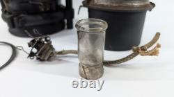 Rare Authentic Santa Fe Railway 4-Way Switch Lamp with Pyrex Chimney & Burner