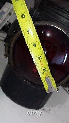 Rare CABOOSE OBSERVATION/CAMPAIGN RAILROAD CAR LANTERN OIL POT ADLAKE GN NR. 4