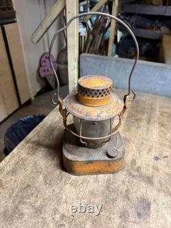 Rare Dietz Empire Stolen From B. Perini & Sons Railroad RR Oil Lantern Lamp USA