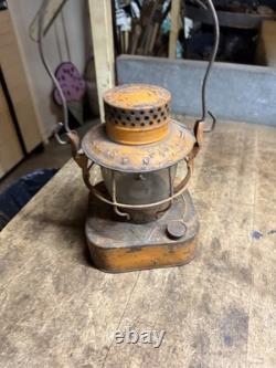 Rare Dietz Empire Stolen From B. Perini & Sons Railroad RR Oil Lantern Lamp USA