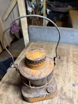 Rare Dietz Empire Stolen From B. Perini & Sons Railroad RR Oil Lantern Lamp USA