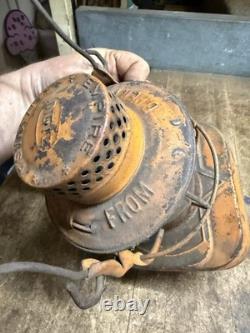 Rare Dietz Empire Stolen From B. Perini & Sons Railroad RR Oil Lantern Lamp USA