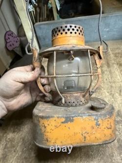 Rare Dietz Empire Stolen From B. Perini & Sons Railroad RR Oil Lantern Lamp USA